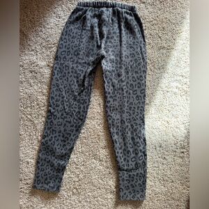 Kids Grey Leopard Print Bottoms